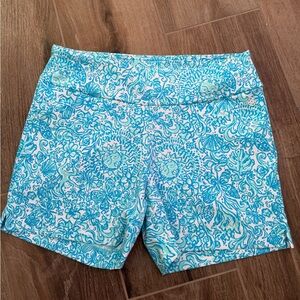 Women’s Aqua Patterned shorts